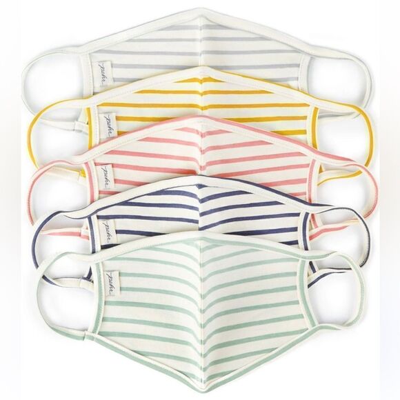 NWOT Pehr bundle of 5 striped kids cloth face masks - Picture 1 of 4